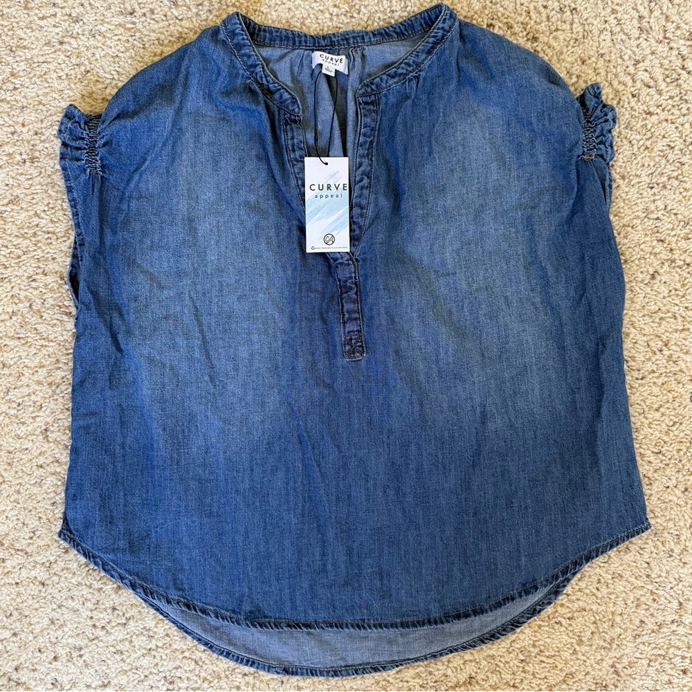 CURVE APPEAL - denim blouse